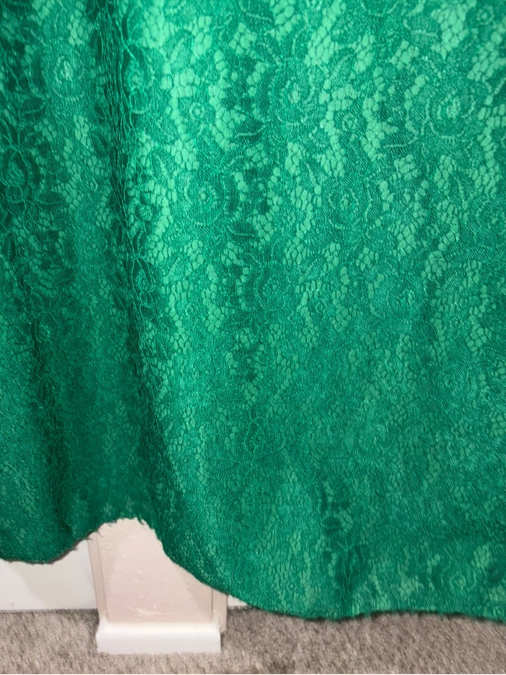 MIUSOL Emerald Green Floral Lace Maxi Dress Size M | Low Back Formal Gown - Picture 7 of 11